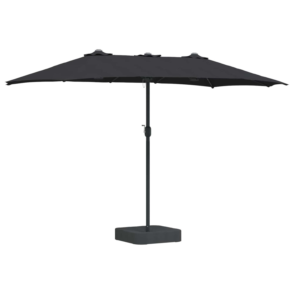 Schwarzer Garten-Sonnenschirm 385 cm