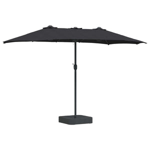Schwarzer Garten-Sonnenschirm 385 cm