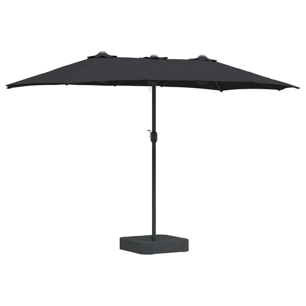 Schwarzer Garten-Sonnenschirm 385 cm