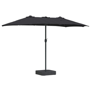 Schwarzer Garten-Sonnenschirm 385 cm