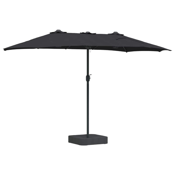 Schwarzer Garten-Sonnenschirm 385 cm