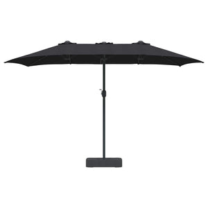 Schwarzer Garten-Sonnenschirm 385 cm
