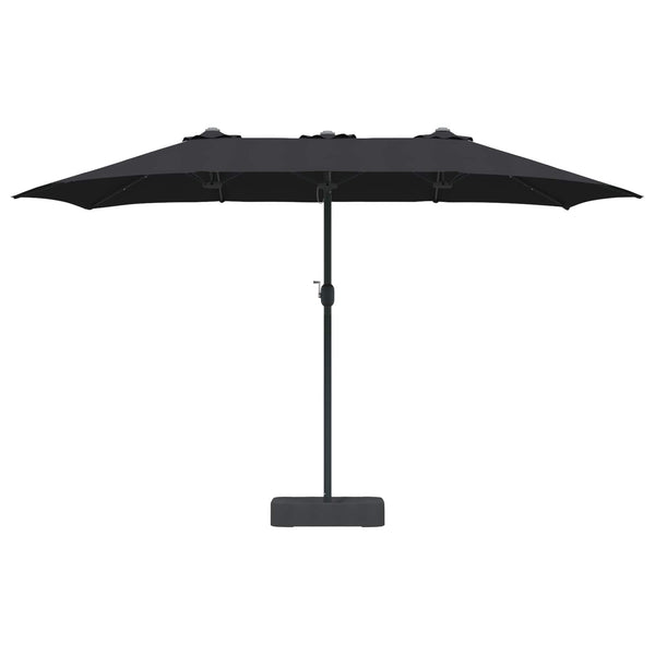 Schwarzer Garten-Sonnenschirm 385 cm
