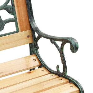 Gartenbank Holz Braun mit Kissen 116cm