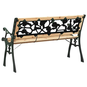 Gartenbank Holz Braun mit Kissen 116cm