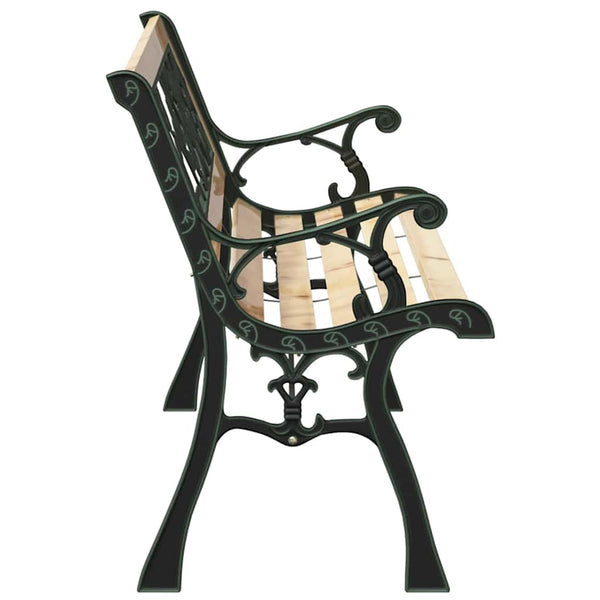 Gartenbank Holz Braun mit Kissen 116cm