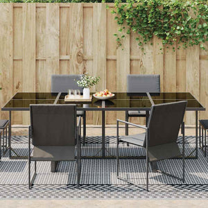 Outdoor Teppich Chevron Schwarz/Grau 600x250cm