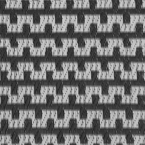 Outdoor Teppich Chevron Schwarz/Grau 600x250cm