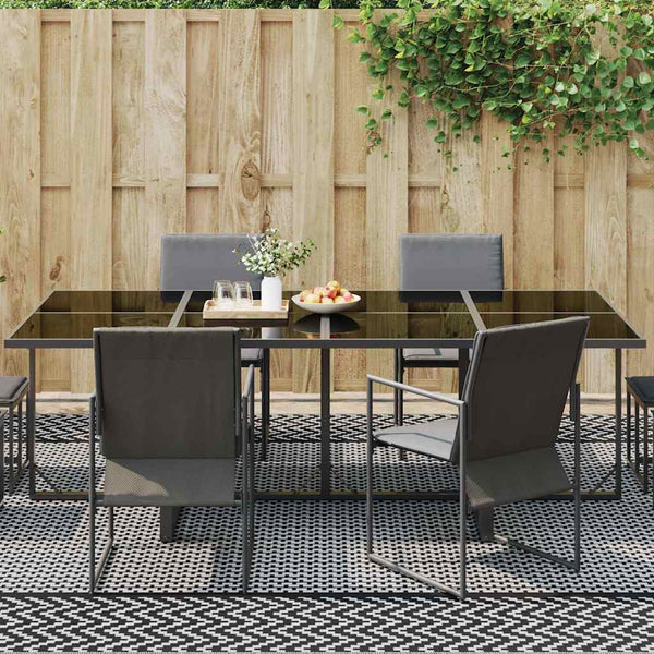 Outdoor Teppich Chevron Schwarz/Grau 600x300cm