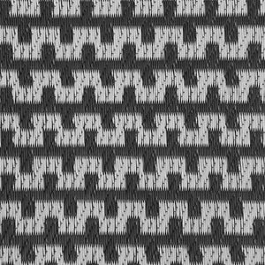 Outdoor Teppich Chevron Schwarz/Grau 600x300cm
