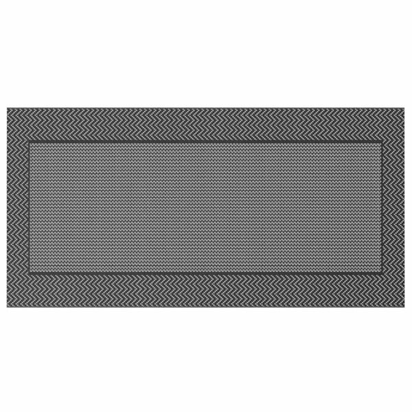Outdoor Teppich Chevron Schwarz/Grau 600x300cm