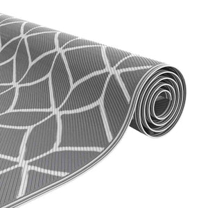 Grau-weißer Outdoor-Teppich 600x250cm