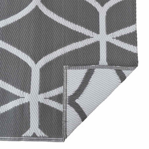 Grau-weißer Outdoor-Teppich 600x250cm