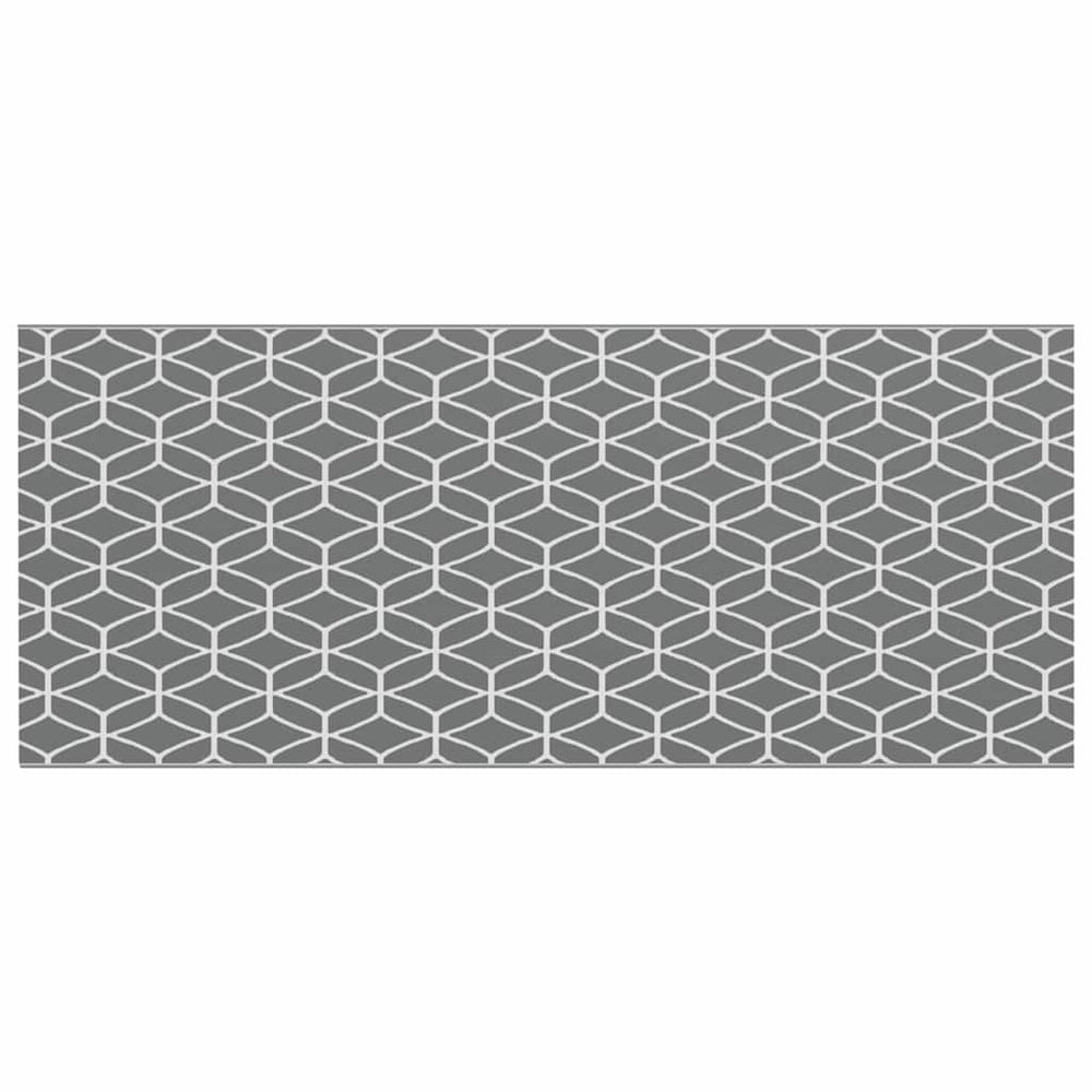 Grau-weißer Outdoor-Teppich 600x250cm