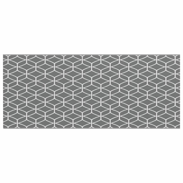 Grau-weißer Outdoor-Teppich 600x250cm