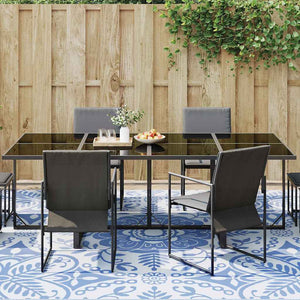 Outdoor Teppich Floral Babyblau Weiß 400x300cm