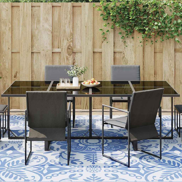 Outdoor Teppich Floral Babyblau Weiß 400x300cm