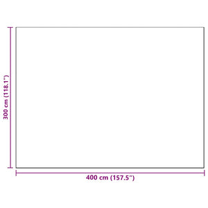 Outdoor Teppich Floral Babyblau Weiß 400x300cm