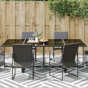 Outdoor Teppich Geometrisch Grau/Weiß 400x300cm