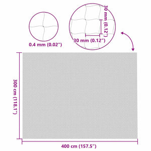 Transparentes Katzennetz 4x3 m