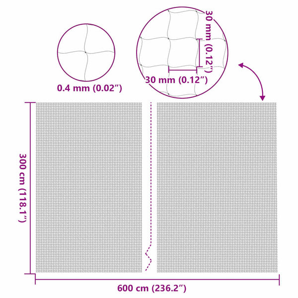 Katzennetz Transparent 6x3 m