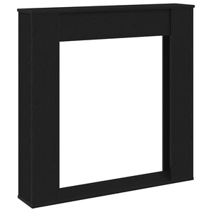 Schwarze Kaminumrandung Eichen-Optik 100cm
