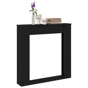 Schwarze Kaminumrandung Eichen-Optik 100cm