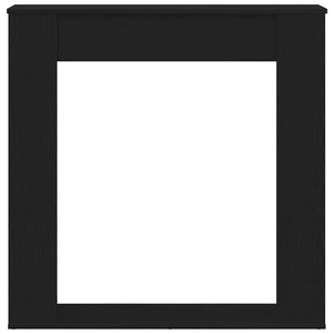 Schwarze Kaminumrandung Eichen-Optik 100cm