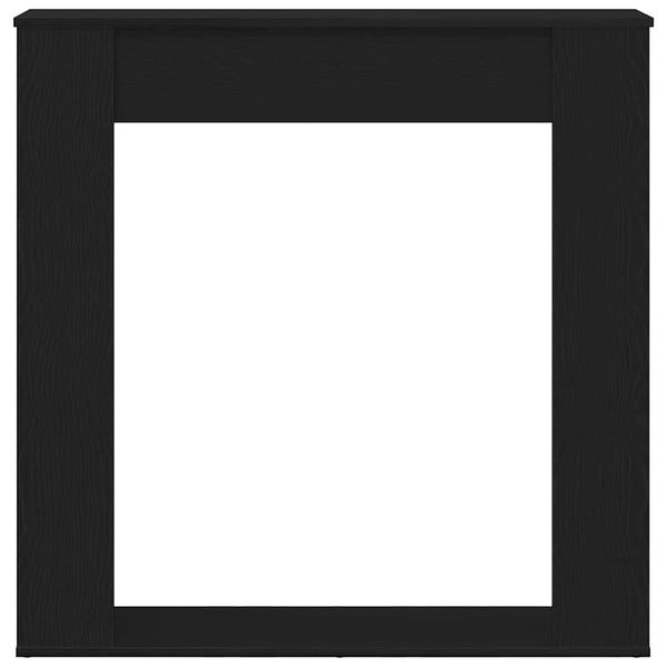 Schwarze Kaminumrandung Eichen-Optik 100cm
