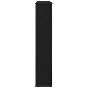 Schwarze Kaminumrandung Eichen-Optik 100cm