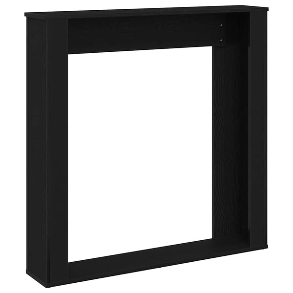 Schwarze Kaminumrandung Eichen-Optik 100cm