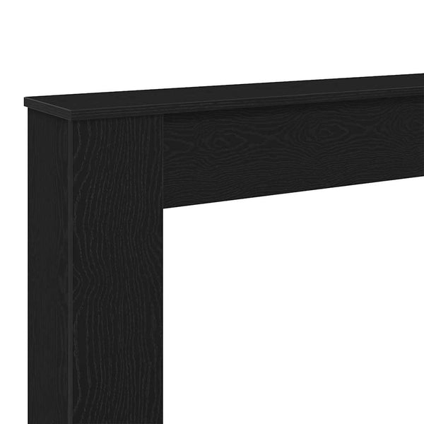 Schwarze Kaminumrandung Eichen-Optik 100cm