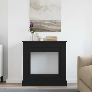 Schwarze Kaminumrandung Eichenoptik 90cm