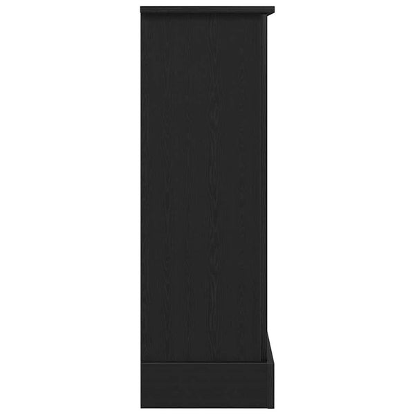 Schwarze Kaminumrandung Eichenoptik 90cm