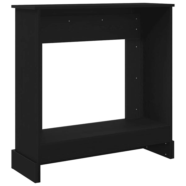 Schwarze Kaminumrandung Eichenoptik 90cm