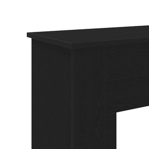 Schwarze Kaminumrandung Eichenoptik 90cm