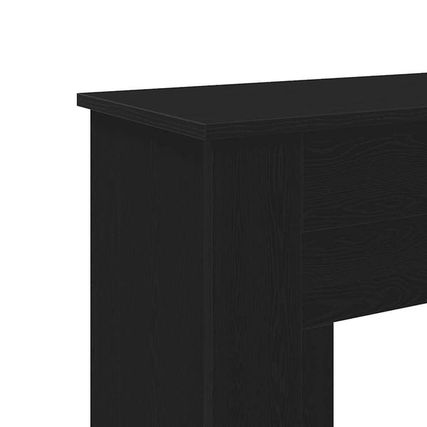 Schwarze Kaminumrandung Eichenoptik 90cm