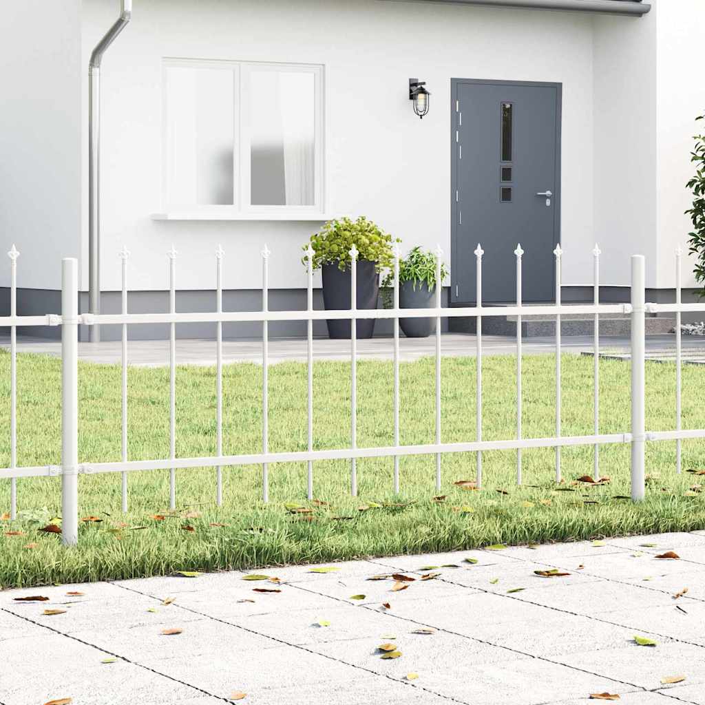Gartenzaun, 2-teilig, Weiß, 3,4 m