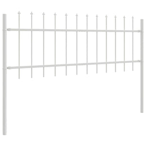 Gartenzaun, 2-teilig, Weiß, 3,4 m