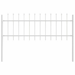 Gartenzaun, 2-teilig, Weiß, 3,4 m