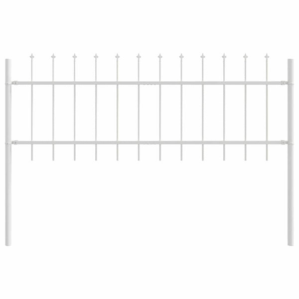 Gartenzaun, 2-teilig, Weiß, 3,4 m