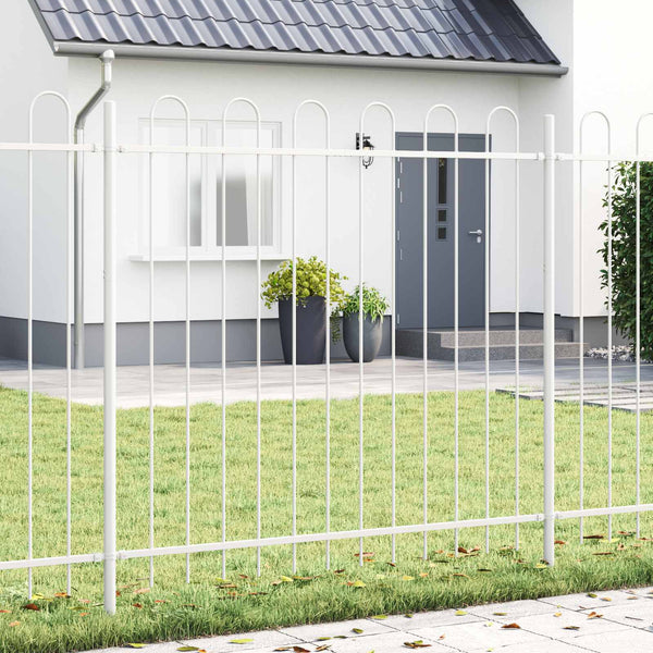 Gartenzaun, 2er Set, Weiß, 3,4x1,2 m