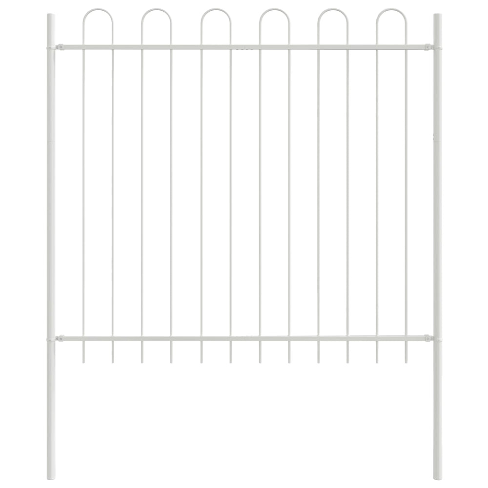 vidaXL Clôture de jardin 3 pcs Gris 5,1 x 0,6 m Acier thermolaqué
