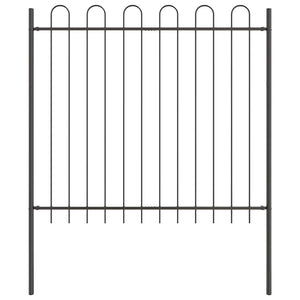 Gartenzaun 5er Set Grau 8,5x1,5m Stahl