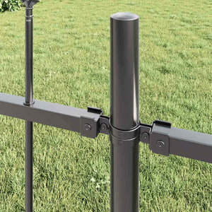 Grauer Gartenzaun, 6-teilig, 10,2 x 1 m