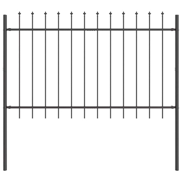 Gartenzaun 6er Set Grau, 10,2x1,2m