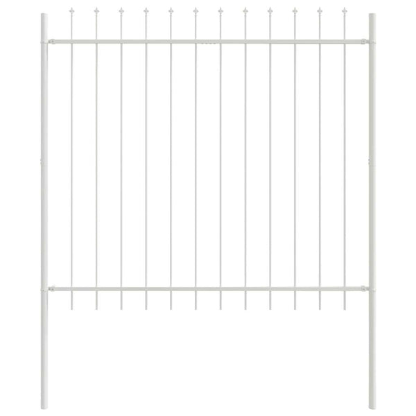 Gartenzaun Weiß, 6-teilig, 10,2x1,5m