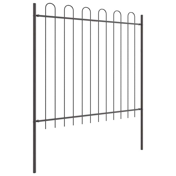 Grauer Gartenzaun, 8-teilig, 13,6 x 1,5 m