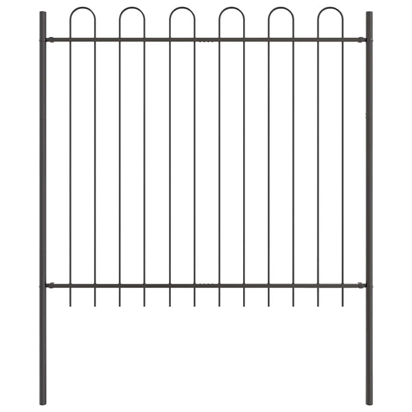 Grauer Gartenzaun, 8-teilig, 13,6 x 1,5 m