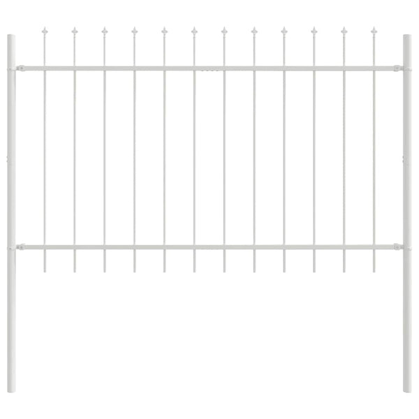 Weißer Gartenzaun, 9-teilig, 15,3 x 1,2 m